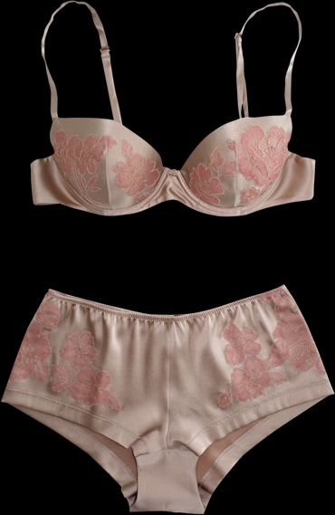 Carine Gilson Soft Embroidered Floral Bra - Nude & Neutrals