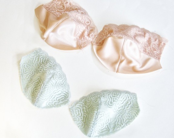 finished bra cups