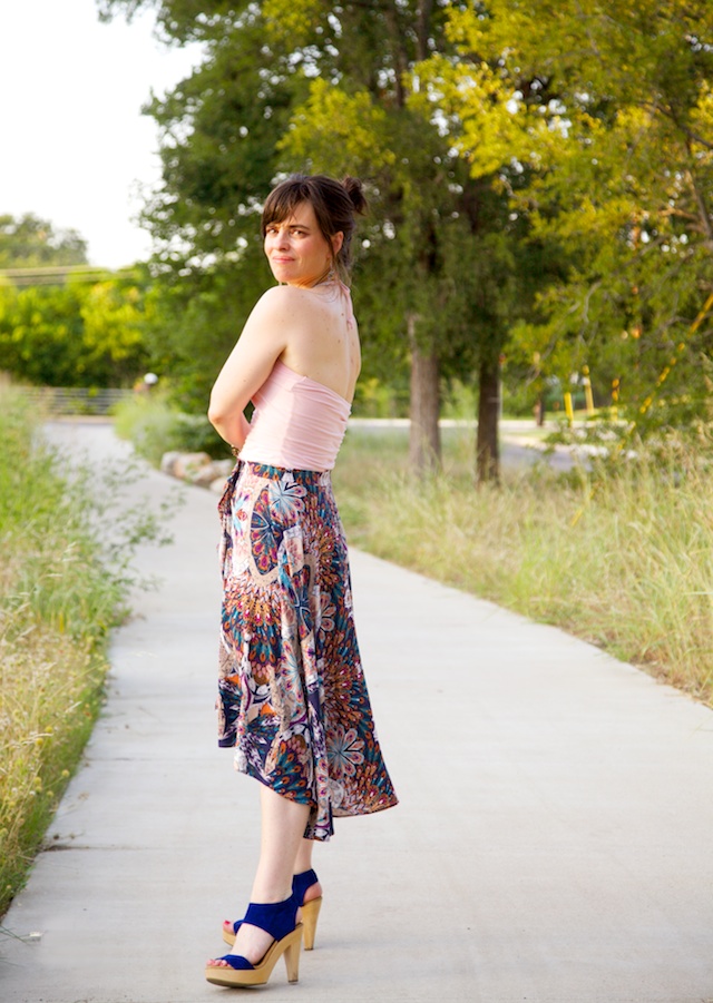 cascade skirt and tube top