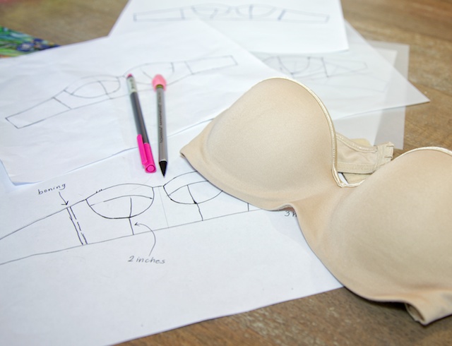 Planning design for a Strapless Bra | Cloth Habit