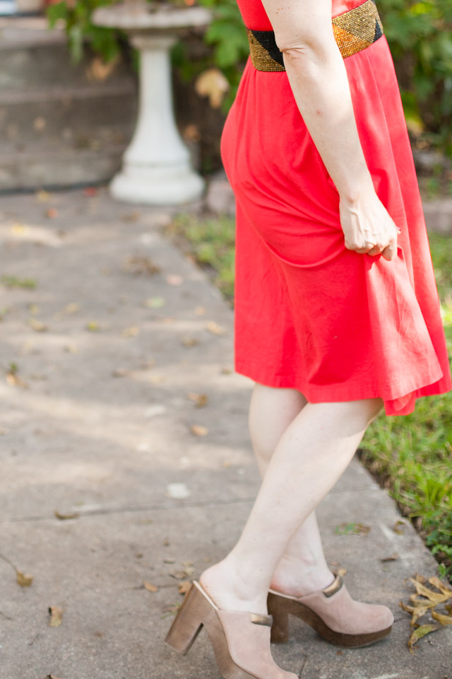 red knit dress | Cloth Habit