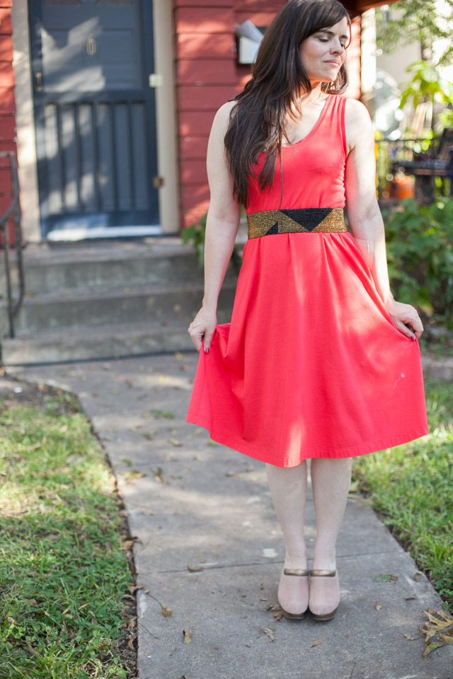 red knit dress | Cloth Habit